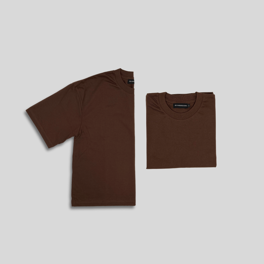 Basic Cropped Shirt - Brown
