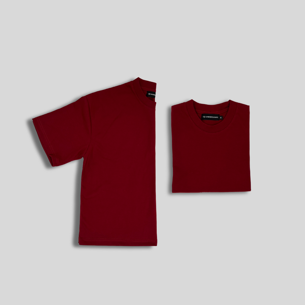 Basic Cropped Shirt - Maroon