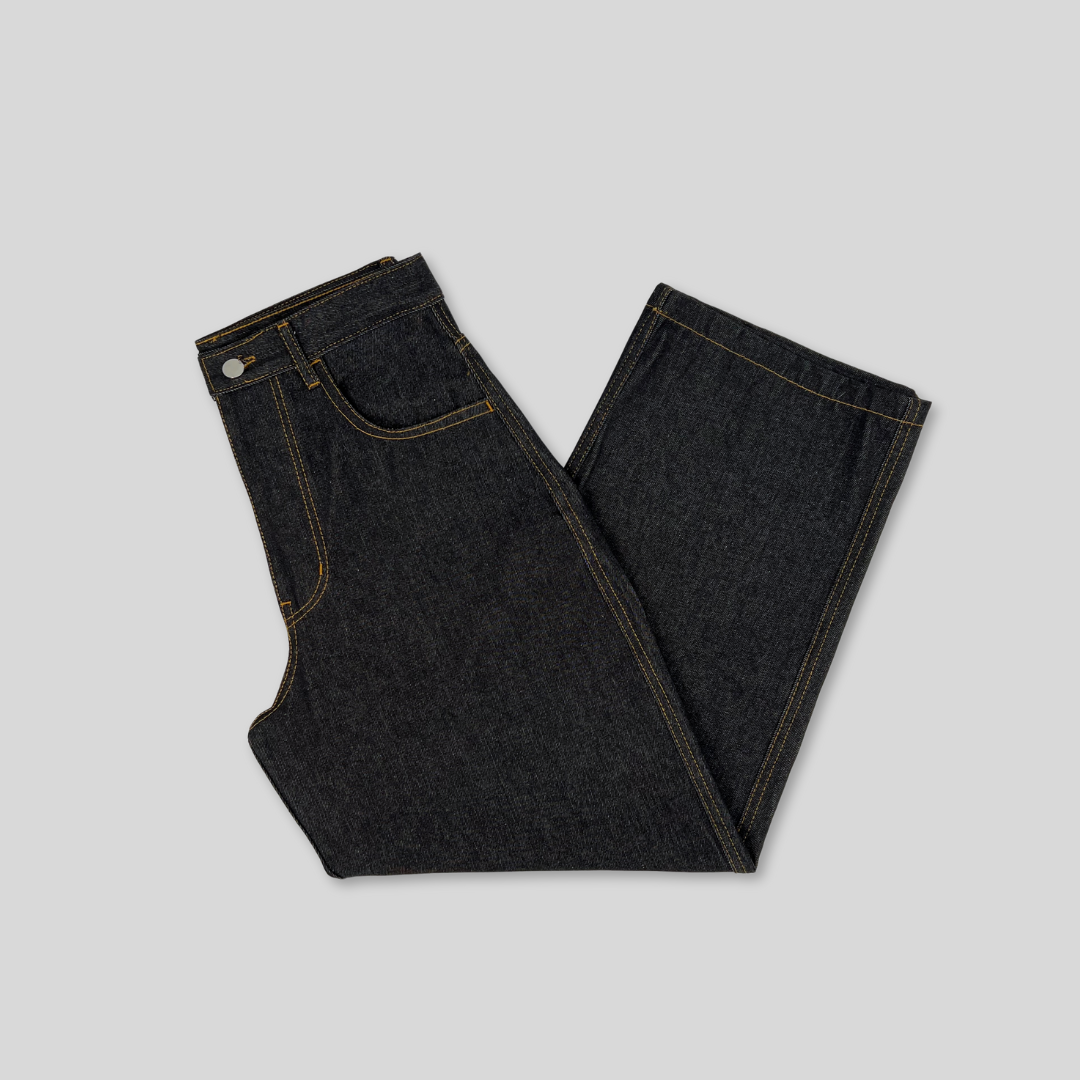 Baggy Denim Pants - Black