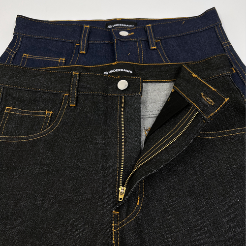 Baggy Denim Jorts - Black