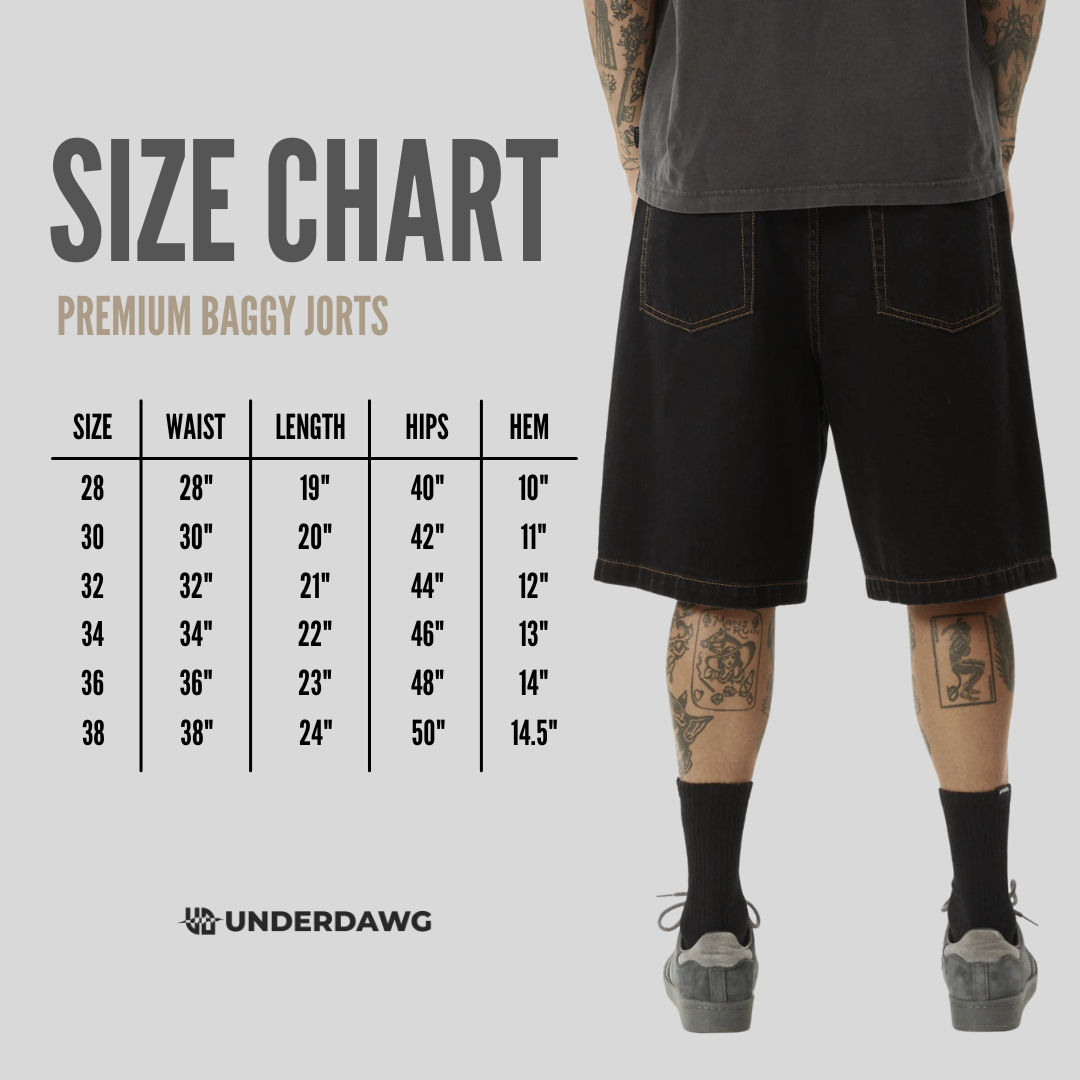 Baggy Denim Jorts - Blue